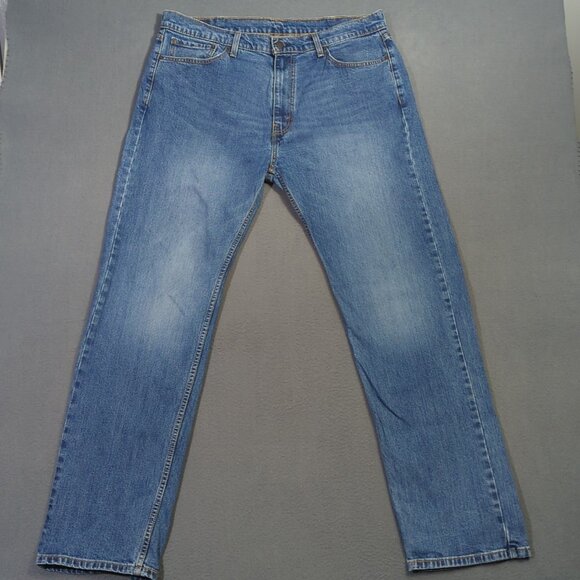 Levi's Jeans Men's 38x34 Blue 505 Regular Fit Straight Leg Denim - Picture 2 of 11